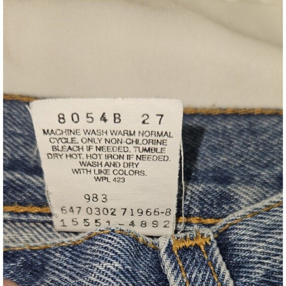 VTG 2002 Levi's 550 relaxed fit Jeans 6 Miss Long 25x32 tapered leg denim levis - Picture 5 of 11